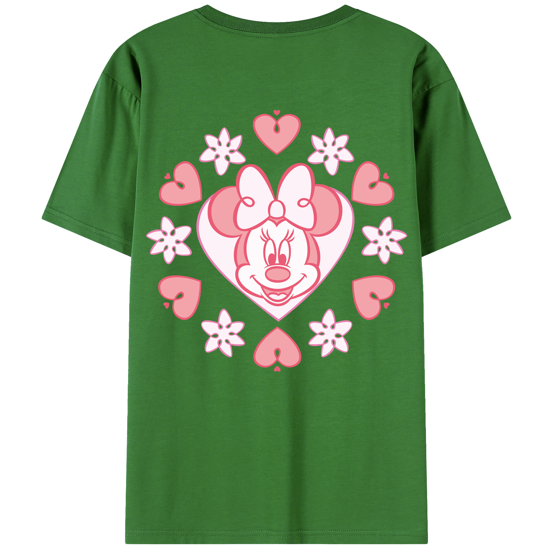 （画像用） ミッキーマウス Mickey Mouse レディース半袖Tシャツ(バックプリント)